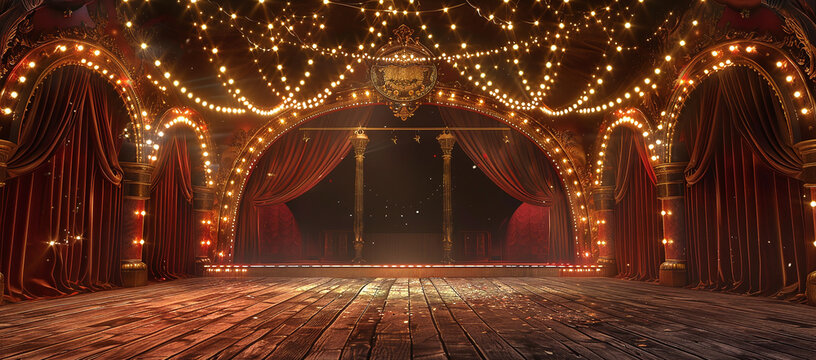Circus lighting tent architecture circus stage illuminated