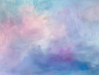 abstract oil painting with soft pastel hues blending seamlessly gentle brush strokes creating ethereal dreamlike atmosphere subtle texture and depth evoking tranquility and emotion