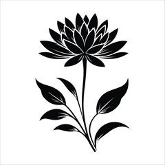 flower silhouette vector art