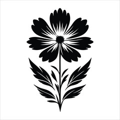 flower silhouette vector art