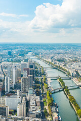 Fototapeta premium Paris, France - Aerial photography of the city scenery of Paris