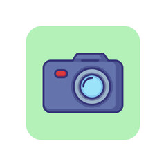 Photographic camera line icon. Film, hobby, equipment. Memory concept. Vector illustration can be used for topics like occupation, tourism, creativity