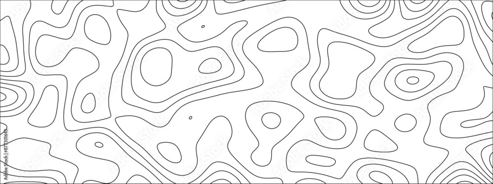 Leinwandbilder Abstract Topographic Map Seamless Pattern. opographic map and landscape terrain texture grid. Geographic contour map and topographic contours map background. 