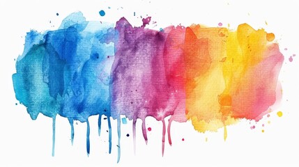 Fototapeta premium Multicolored watercolor spot on a white background.