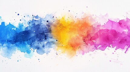 Fototapeta premium Multicolored watercolor spot on a white background.
