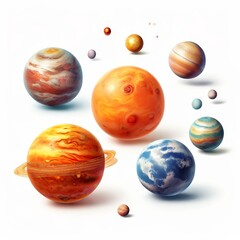 Obraz premium Planets of the Solar System.