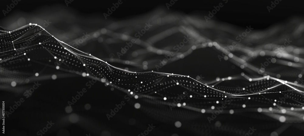 Poster 3d rendering and structural connection of information. data transfer in network connection. abstract