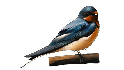 Cute little barn swallow illustration 