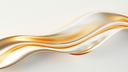 Obraz premium Elegant golden fluid art, with soft gradients and subtle textures, perfect for sophisticated branding visuals, focus cover all object, deep dept of field