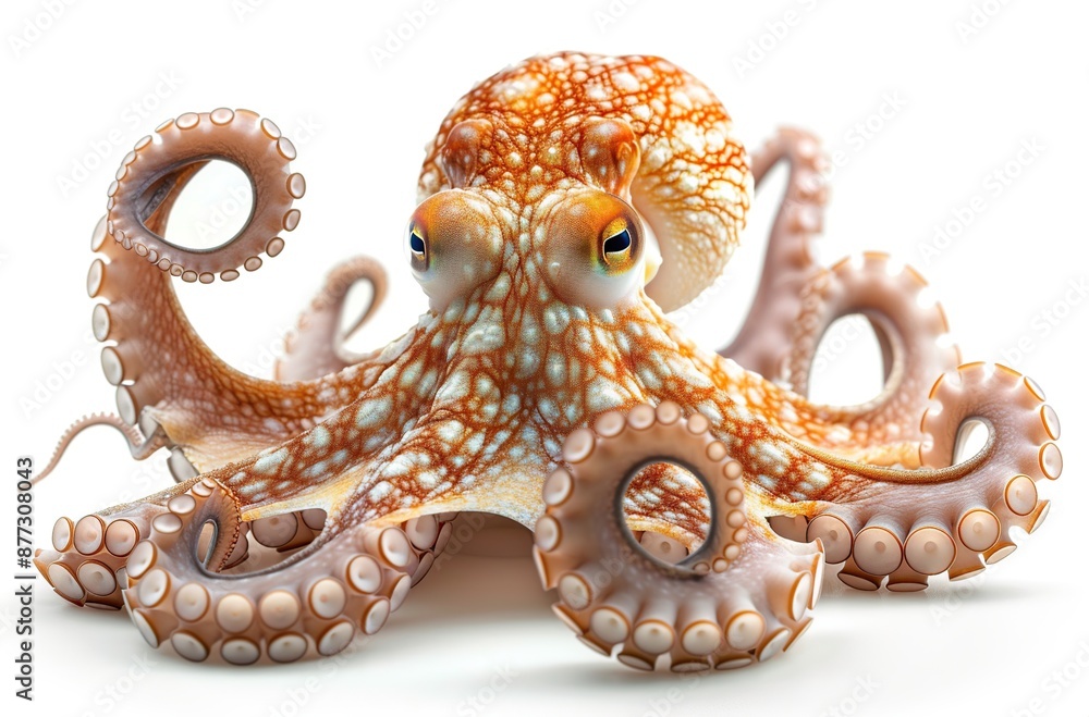 Poster octopus with eight tentacles