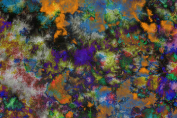 colorfull tie dye pattern hand dye on cotton fabric abstract texture background.