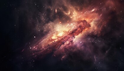 Obraz premium Galaxy background showcasing the wonders of deep space