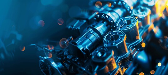 Expert Engine Repair Services Banner Featuring Professional Mechanic and High-Quality Automotive Parts