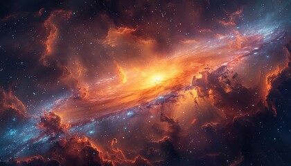 Galaxy background focused on the galactic core