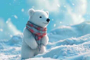 Fototapeta premium Beautiful polar illustration with rays of light on a narcotic-covered background. A concept for the holidays or winter.