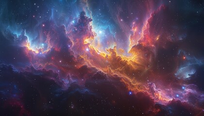 Fototapeta premium Galaxy background that evokes the feeling of an interstellar journey