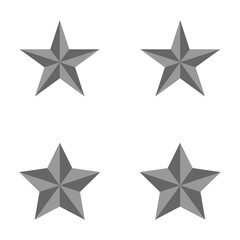Five-pointed star 3D icon. Star symbol. Rating or quality sign.