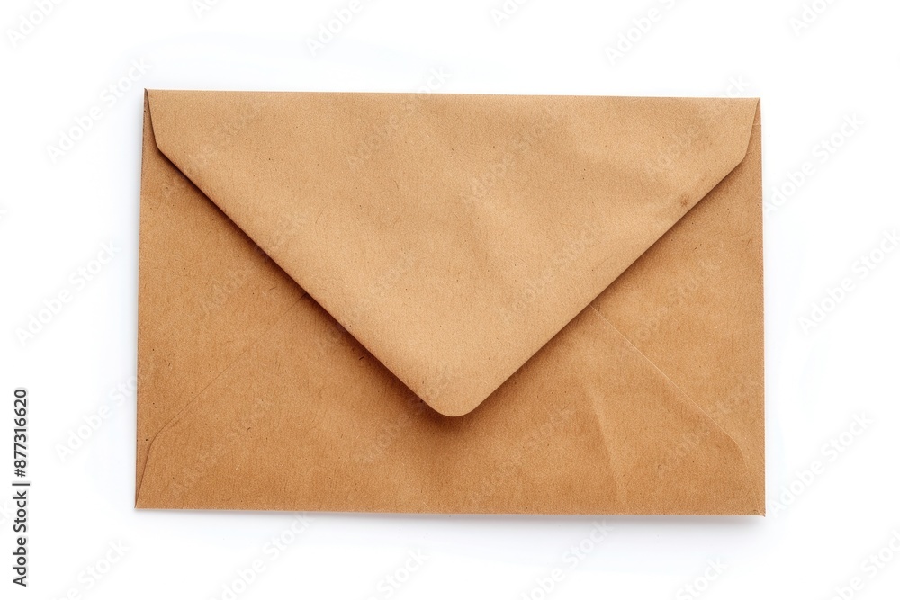 Aufkleber folder envelope. brown envelope isolated on white background for document or file