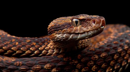Fototapeta premium Photo of a venomous snake, close-up.