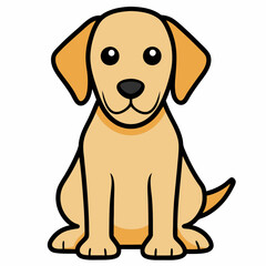 Dog vector illustration, animal isolated on white, dog silhouette, dog vector art