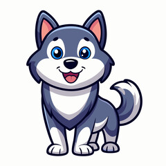 Dog vector illustration, animal isolated on white, dog silhouette, dog vector art