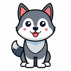 Dog vector illustration, animal isolated on white, dog silhouette, dog vector art