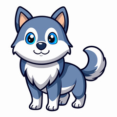 Dog vector illustration, animal isolated on white, dog silhouette, dog vector art