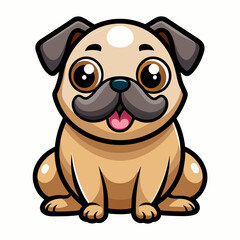 Dog vector illustration, animal isolated on white, dog silhouette, dog vector art