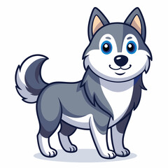 Dog vector illustration, animal isolated on white, dog silhouette, dog vector art