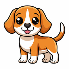 Dog vector illustration, animal isolated on white, dog silhouette, dog vector art