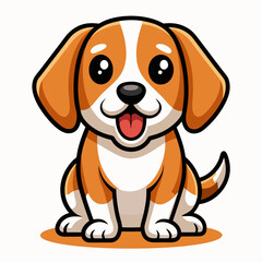 Dog vector illustration, animal isolated on white, dog silhouette, dog vector art