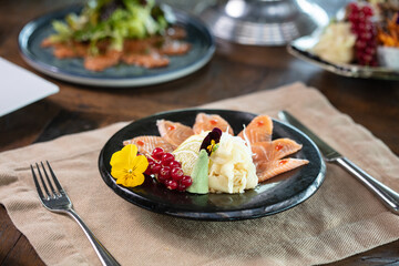 Spicy appetizer. Traditional Turkish and Arabic cuisine meze. Snack meal served alongside the main course. Natural vegetarian food. Bulk appetizer plates.. mezeler