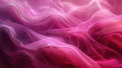 Obraz premium Flowing waves of magenta hues blending seamlessly, creating a smooth, dynamic, and visually striking abstract background.