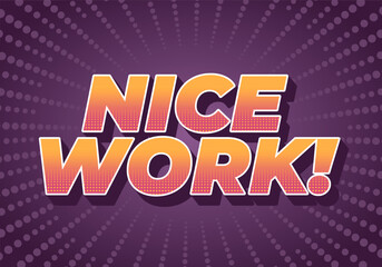 Nice work. Text effect in 3D style with eye catching colors