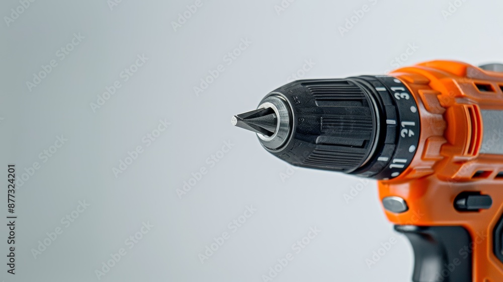 Aufkleber macro view of electric drill variable speed control dial - precision and versatility for diy project