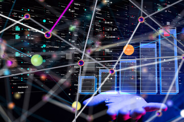 Futuristic wave, Futuristic data stream - 3d