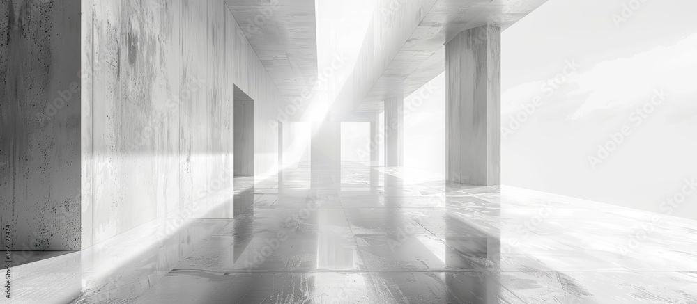 Poster art with a minimalist and abstract style featuring empty copy space image