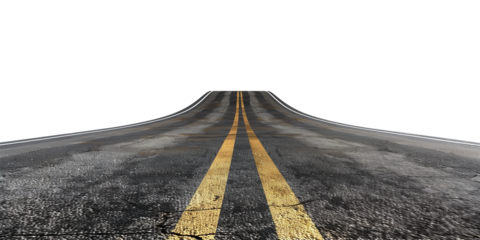 Road isolated on white background	
