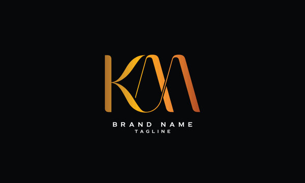 KAM, KMA, AKM, AMK, MAK, MKA, KM, MK, Abstract initial monogram letter alphabet logo design