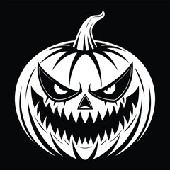 Halloween Pumpkin Silhouette Vector illustration