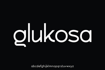 Modern decorative sans serif alphabet display font vector. Unique typeface