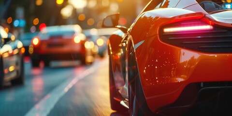 cars on the road, sport, racing, red car, sport car