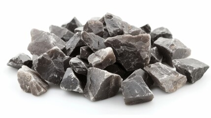 Calcium carbide on a white background