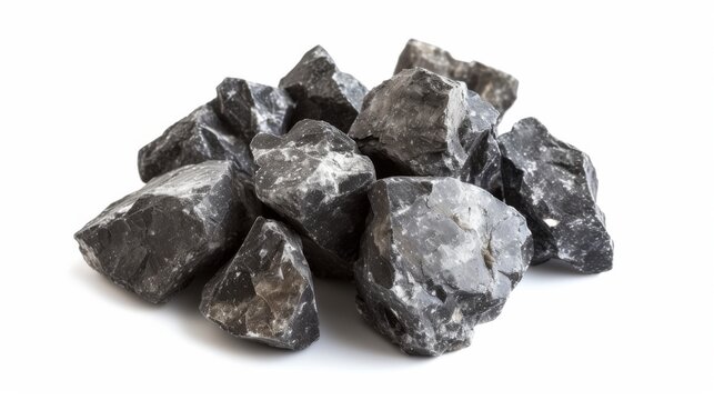 Calcium carbide on a white background