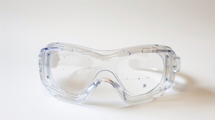 Safety goggles on a white background