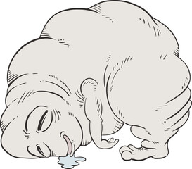 Funny creature sleeping