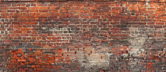 Vintage brick wall background with a beautiful urban retro look and horizontal orientation ideal for a copy space image