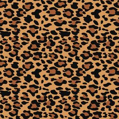 
animal leopard pattern vector print, wild cat spots on yellow background, classic fashion design for textile