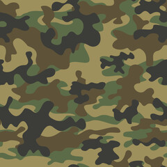 
army camouflage vector pattern, classic military uniform texture