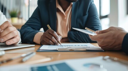A financial advisor explaining the benefits of robo-advisors to a client
